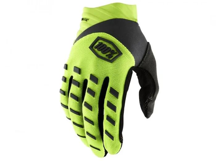 100% Airmatic Youth Gloves fluo gelb S