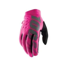 100% Brisker Cold Fahrradhandschuhe Damen (neon pink / schwarz)