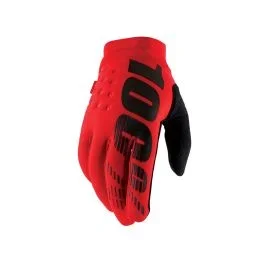 100% Brisker Cold Fahrradhandschuhe (rot)