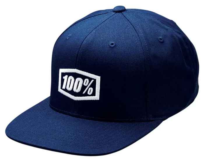 100% Icon AJ Fit Snapback Hat | navy
