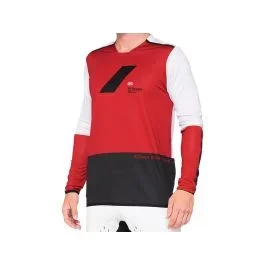 100% R-Core X Langarm Fahrradtrikot (SP21 | cherry / schwarz)