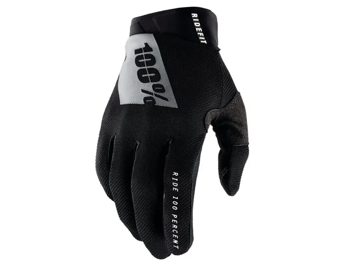 100% Ridefit Gloves schwarz weiß S
