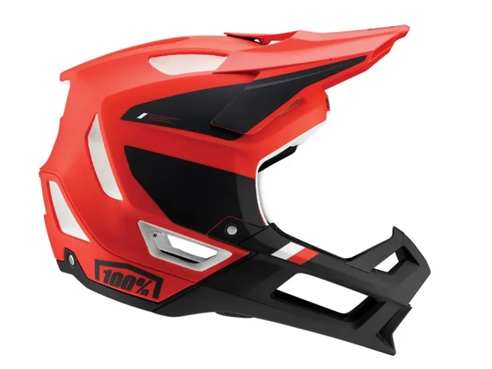 100% Trajecta helmet w/Fidlock Cargo Fluo Red L