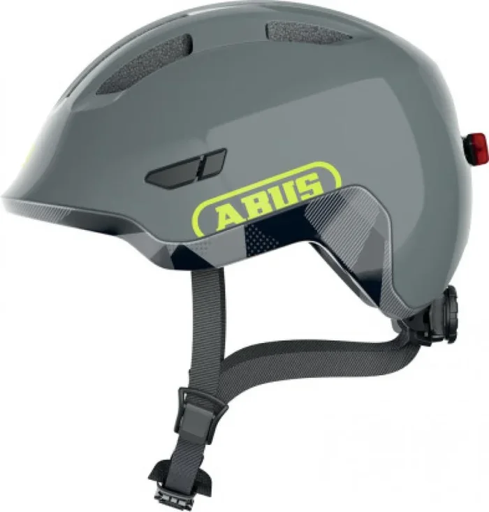 Abus Kinderhelm Smiley 3.0 ACE LED shiny grey Gr. S 45-50 cm