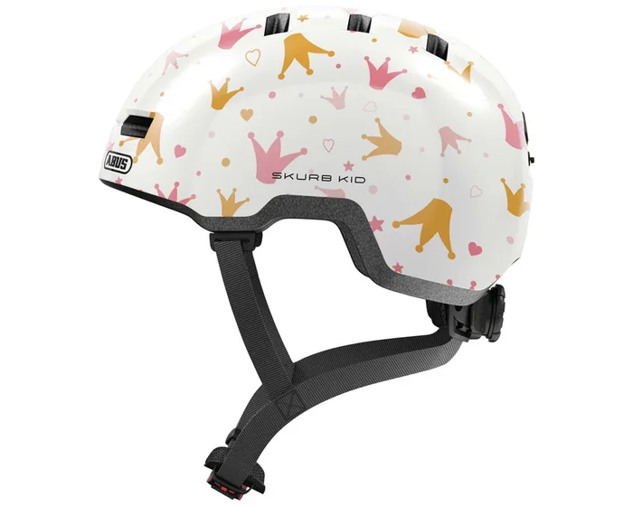 Abus Skurb Kid – Kinder Fahrradhelm | white crowns