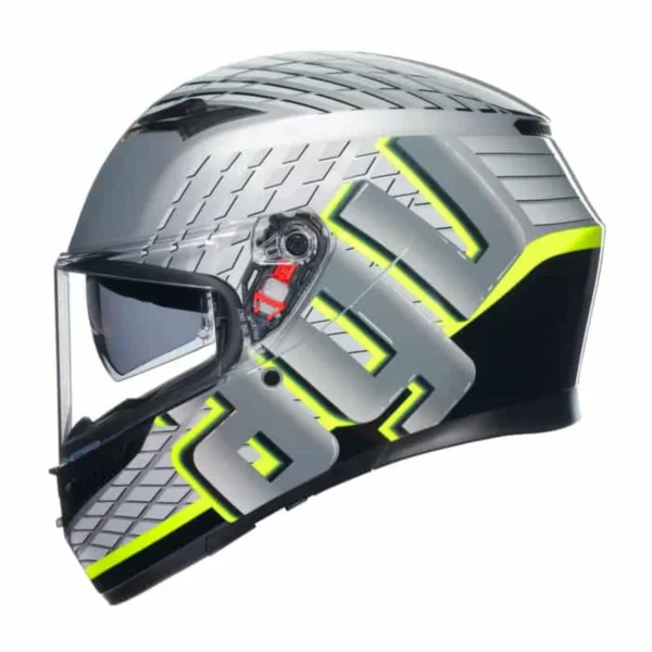 Agv K3 Fortify Integralhelm grau-schwarz-gelb L