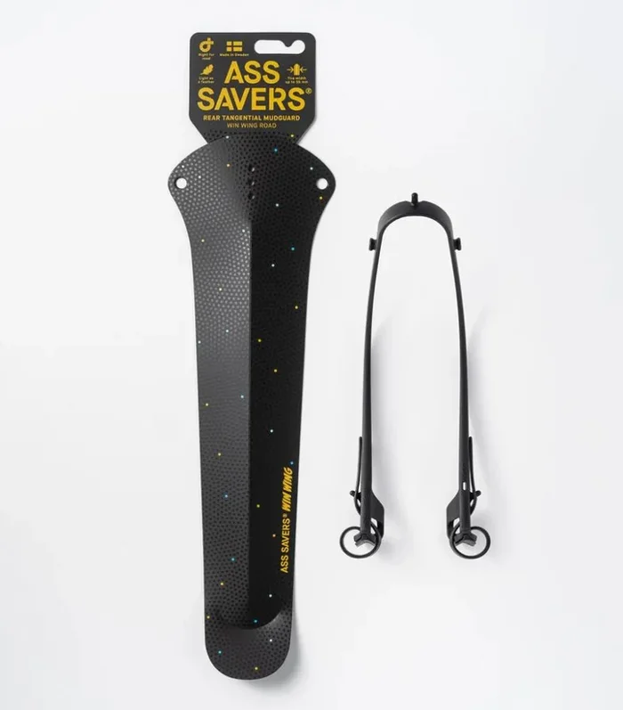 Ass Savers Win Wing 2 Road Praline: Ultraleichter, werkzeugloser Hinterrad-Spritzschutz für Rennräder bis 35 mm Reifenbreite, 375 x 85 mm, einfache Montage