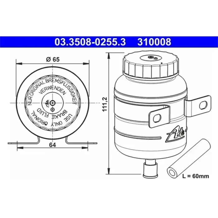 ATE Ausgleichsbehälter für Bremsflüssigkeit