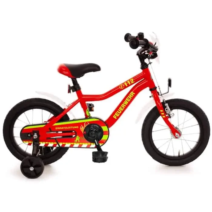 Bachtenkirch Streety Feuerwehr Kinderfahrrad 14″ rot One Size