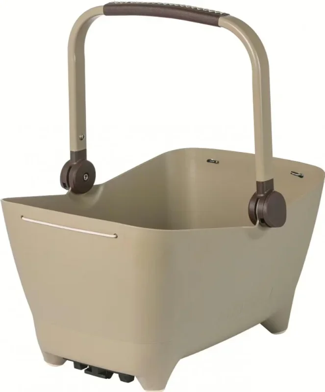 Basil Buddy MIK 2.0 Hinterrad-Tierkorb 37×22×22 cm inkl. Kissen & Halsband – biscotti brown