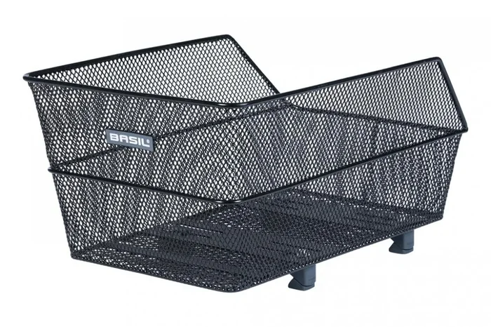 Basil Cento Gepäckträgerkorb Multi System NX schwarz – Stahlkorb 39x24x21,5 cm mit WSL Befestigung für Fahrrad