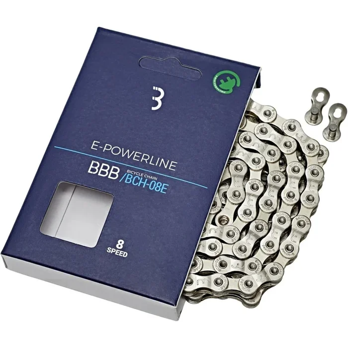 BBB E-Powerline BCH-8E Kette – 8-fach, 136 Glieder, vernickelt, silber