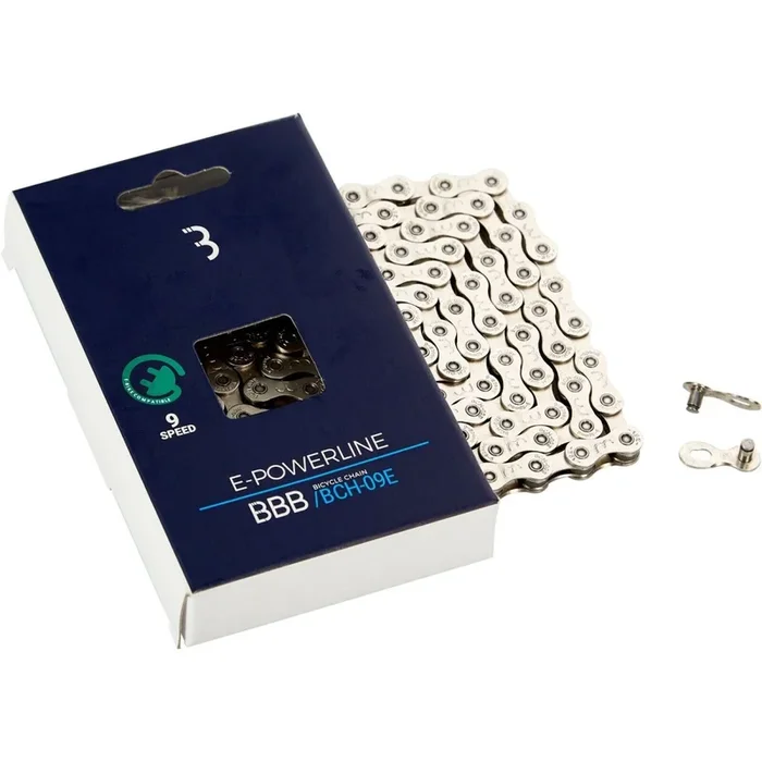 BBB E-Powerline E-Bike BCH-9E Kette 9-fach, vernickeltes silber für E-Bikes