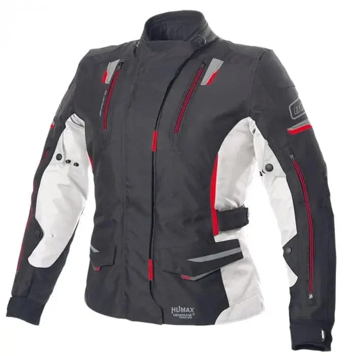 Büse Jana Damen Motorrad Textiljacke schwarz-weiß-rot 42