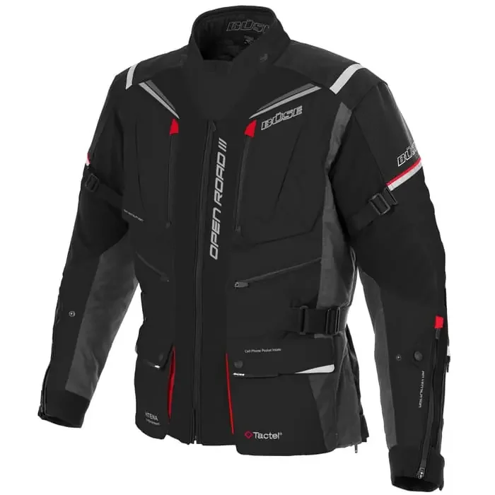 Büse Open Road III Motorradjacke schwarz-rot 58