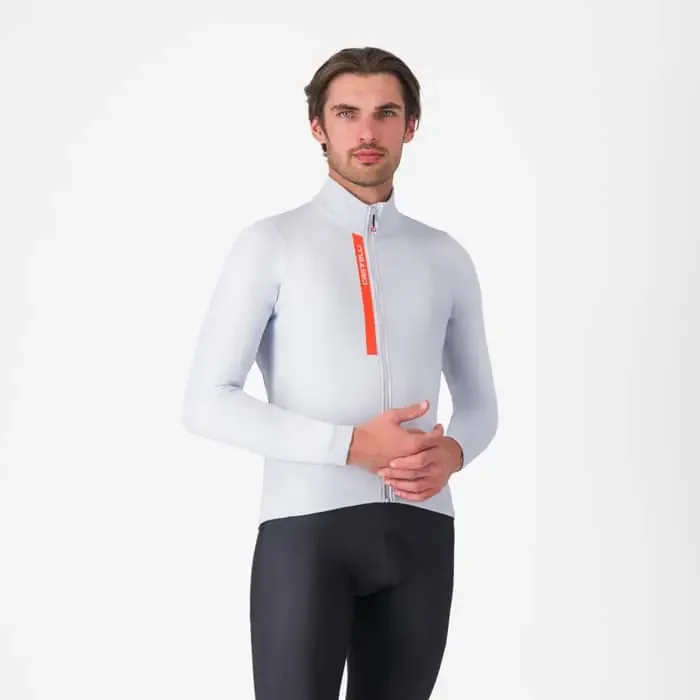Castelli Entrata Thermal Radtrikot langarm Herren silber-orange M