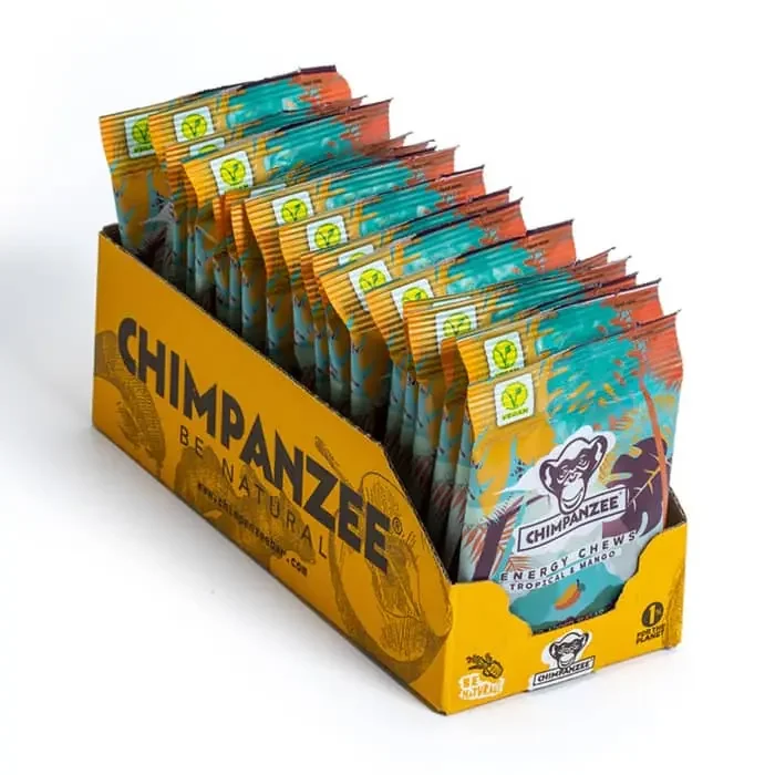 Chimpanzee Energy Chews Fruchtgummi Box (20 x 35 g) – MHD Tropical & Mango