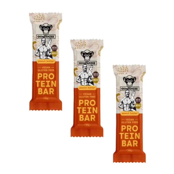 Chimpanzee Protein-Riegel 3er-Set (3×45 g) Erdnussbutter