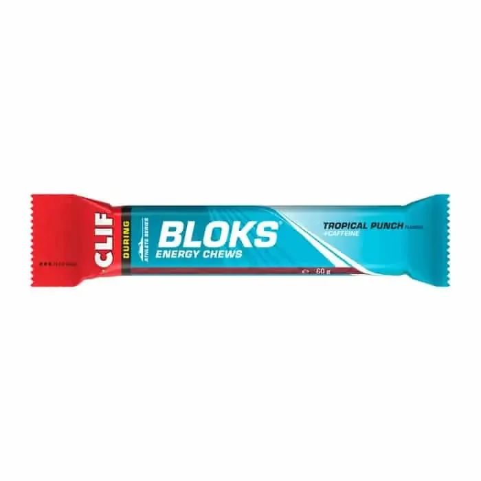 Clif Bloks Kohlenhydrat-Elektrolyt-Kaubonbon (60 g) Tropische Früchte