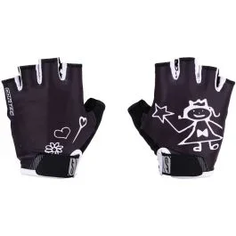 Contec Girly Kinderhandschuhe / Jugendliche (schwarz / weiß)