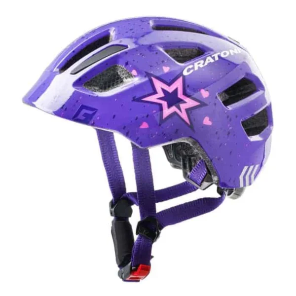 Cratoni Maxster Fahrradhelm Kinder Star purple S/M (51-56 cm)
