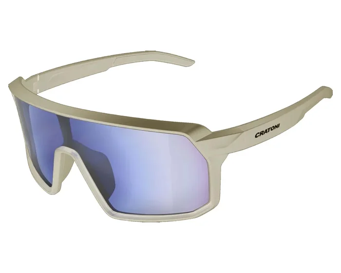 Cratoni Skyvision Photochromic Sport-Sonnenbrille | sand matt-clear blue mirror