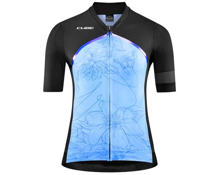 Cube Blackline Damen Trikot kurzarm | blue pattern