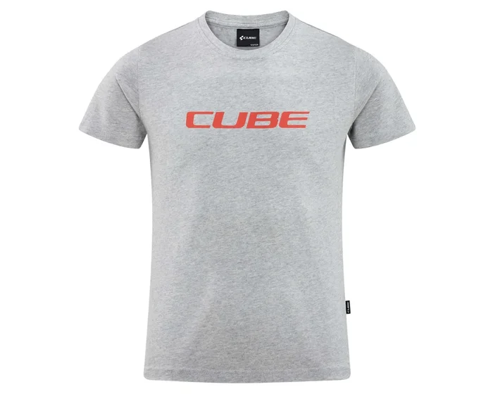 Cube Junior Organic T-Shirt Logo | grey melange