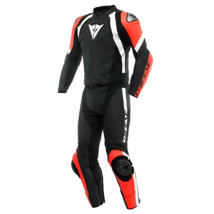 Dainese Avro Lederkombi 2tlg. Herren schwarz-rot-weiß 50