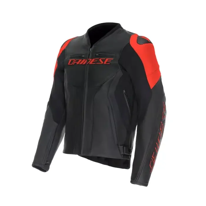 Dainese Racing 5 Lederjacke schwarz-schwarz-rot 56