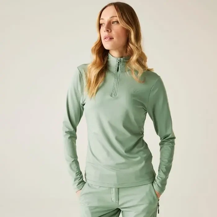 Dare2b Lowline II Core Stretch Radshirt langarm Damen glacier green 44