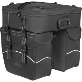 Doppelpacktasche Greenlands Touring 600D polyester 25 Liter 35 x 47 x 15 cm- Schwarz mit Reflexion