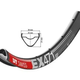 DT Swiss EX471 27,5″ Fahrradfelge (584-25 | VL | 65mm | 28 Loch)