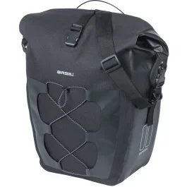 Einzelne Fahrradtasche Basil Navigator Waterproof MIK 22 Liter – 19 x 27 x 41 cm – schwarz