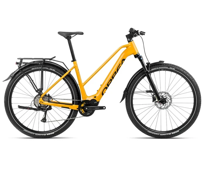 Elektrinis dviratis Orbea KEMEN MID SUV 40 28mph / Mango (Gloss) – Black (Matt)