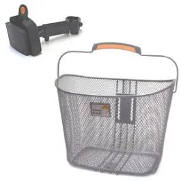 Fahrradkorb New Looxs Toscane Smartlock 19 Liter 34 x 25 x 25 cm – Silber