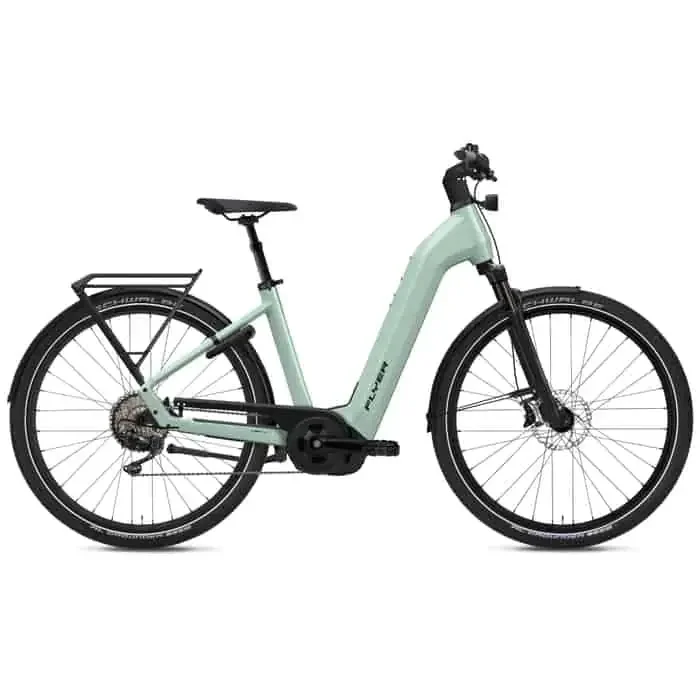 Flyer Gotour 7.10 E-Bike Trekkingrad Tiefeinsteiger 29″ grün S = 43 cm