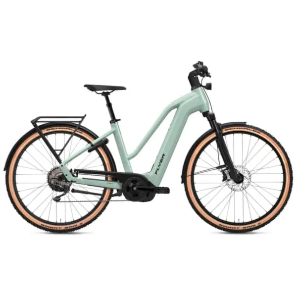 Flyer Gotour 7.12 XC SUV E-Bike Trekkingrad Trapez 29″ grün M = 48 cm