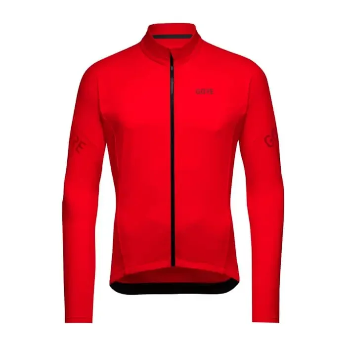 Gore C3 Thermo Radtrikot langarm Herren lab red L