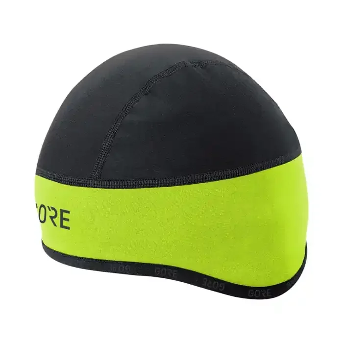 Gore C3 Windstopper Helmet Cap Mütze schwarz-gelb 54-58 cm