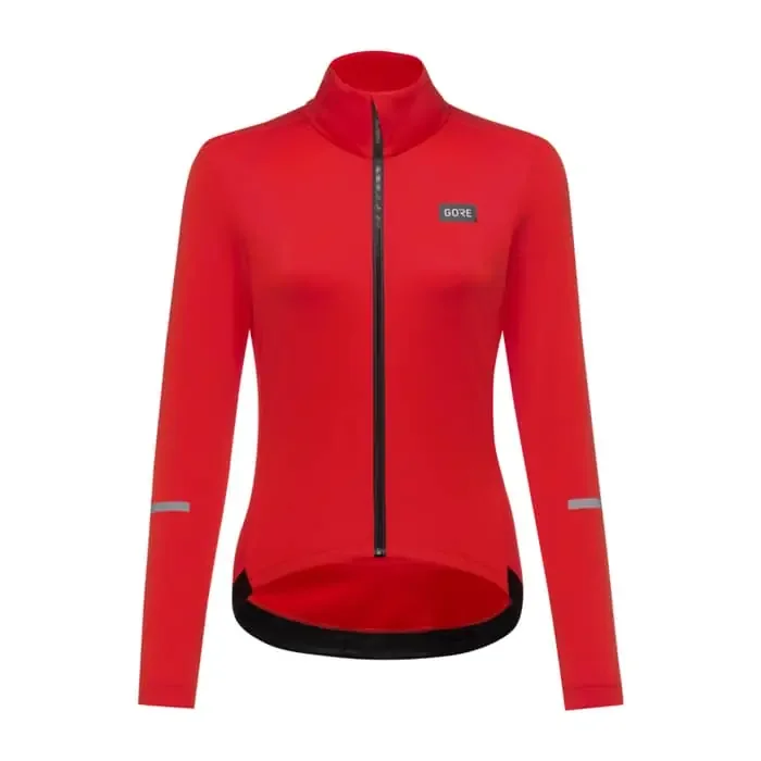 Gore Progress Thermo FZ Radtrikot langarm Damen rot M/40