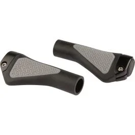 Griffe Satz Mirage Grips im Style #45 – 132/132 mm mit Lockring – Schwarz / Grau