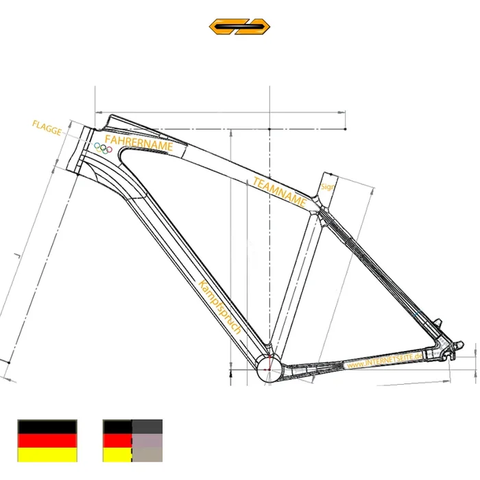 JJ – Bikes individuelle Rahmenaufschriften – Kampfspruch 1 Stk. (individueller Text)
