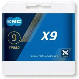 Kette 9 fach KMC X9 114 Glieder – Grau