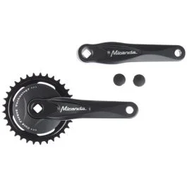 Kettenradgarnitur 33Z Miranda Alfa 1 für 3/32″ Kette – mit 9,2 cm schwarzer Scheibe – Schwarz