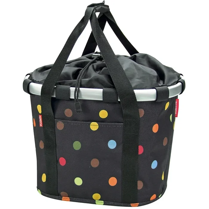 KLICKfix Reisenthel Bikebasket Dots – Stylischer Fahrradkorb