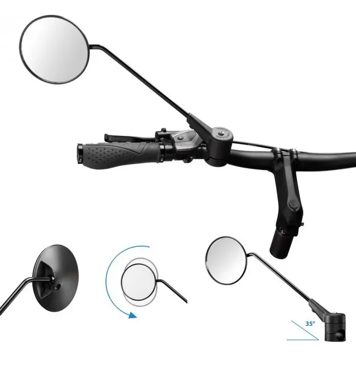 Krampe Fahrradspiegel KF1 35° große Außenklemmung schwarz