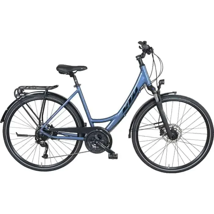 KTM Double Disc Trekkingrad Tiefeinsteiger 28″ blau 51 cm