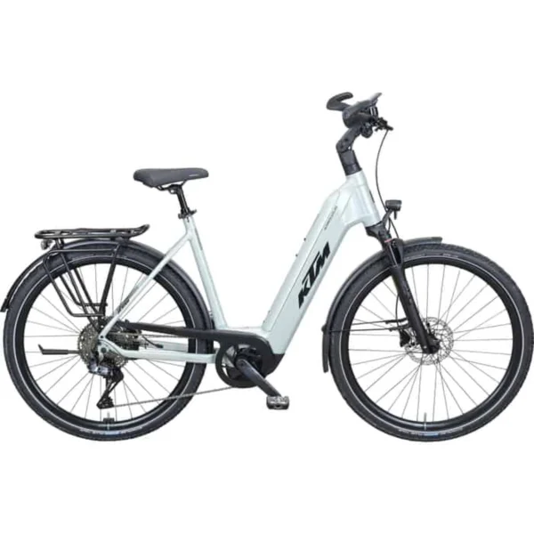 KTM Macina Ultimate GTS E-Bike Trekkingrad Tiefeinsteiger 28″ silber 56 cm