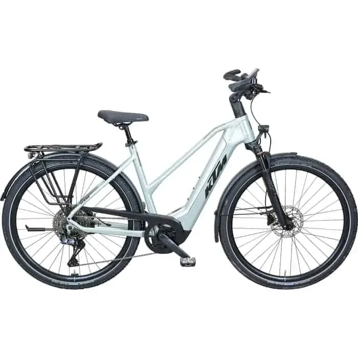 KTM Macina Ultimate GTS E-Bike Trekkingrad Trapez 28″ silber 46 cm